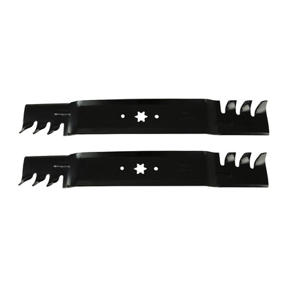 2x 42inch Blade Suitable for MTD  and  Cub Cadet ZTR RZT42 Gator Type Toothed Mulching.