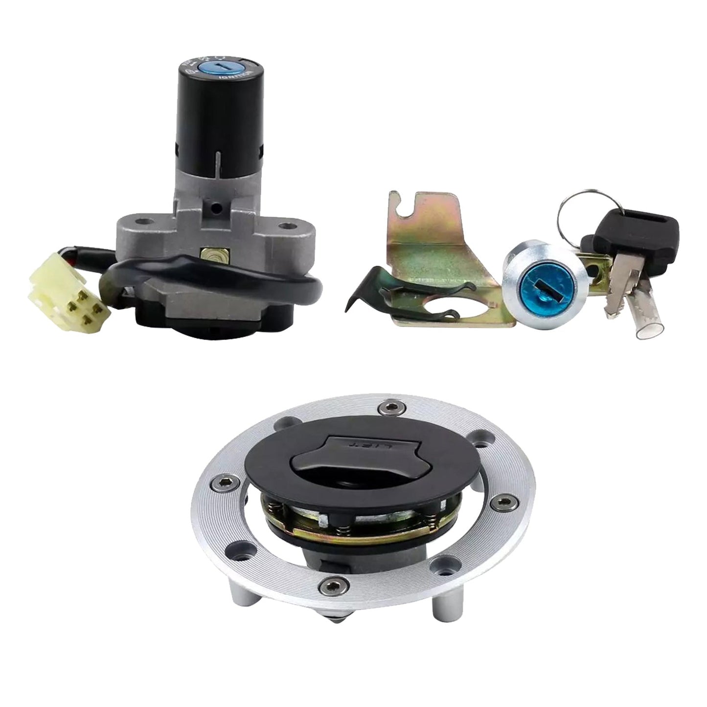 Ignition Switch, Fuel & Gas Cap Lock Key Set Suitable For Suzuki GS500 2001-2012
