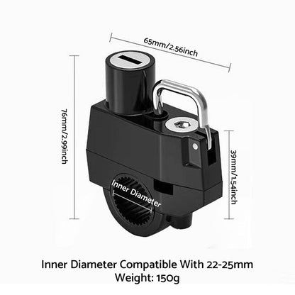 Motorcycle Helmet Lock 22mm 25mm Handlebar Frame Tube Suitable For Harley.