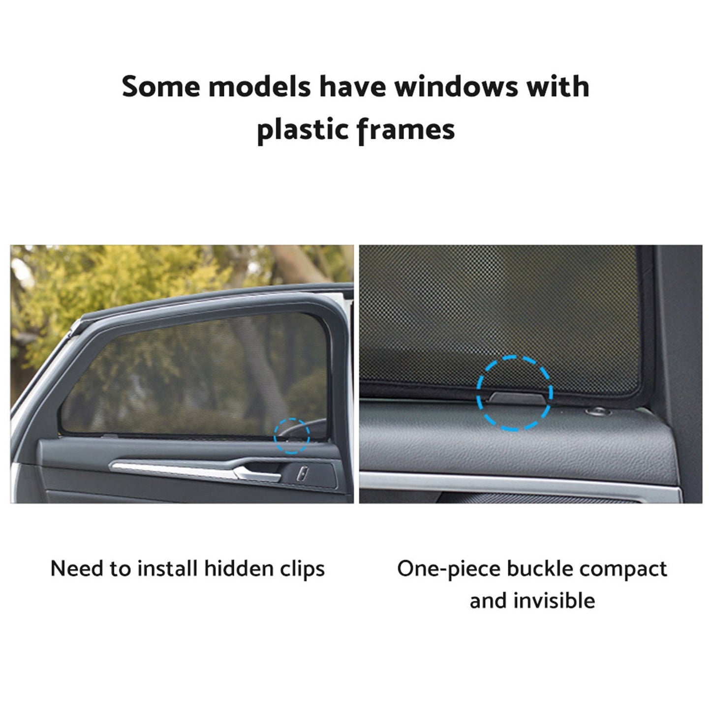 Magnetic Window Mesh Sun Blind Shade Suitable For MG ZS / ZST / ZS EV 2018-2023.