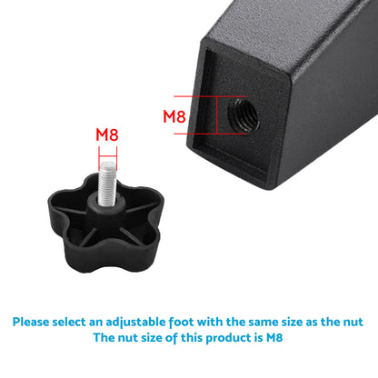 1x Awning Brace Locking Knob 8mm Plum Blossom Suitable For Carefree Caravan RV 200-34120