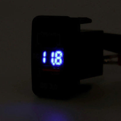 Type-C  USB Car Charger Adapter Voltmeter Suitable For Land Cruiser Prado 120.
