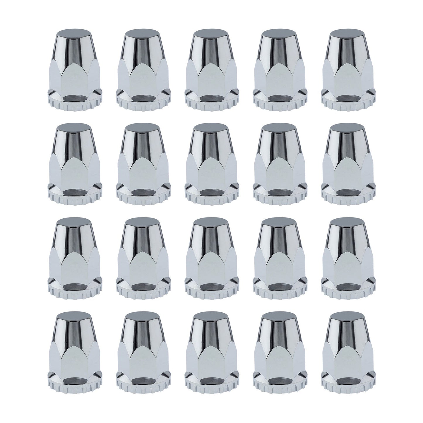 20x Nut Cover Screw Cap Chrome 33mm Suitable for Kenworth Trucks