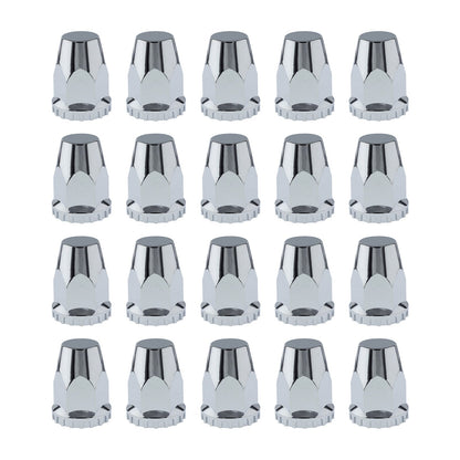 20x Nut Cover Screw Cap Chrome 33mm Suitable for Kenworth Trucks