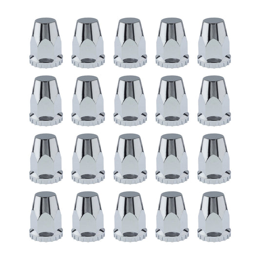 20x Nut Cover Screw Cap Chrome 33mm Suitable For Kenworth / Freightliner / Western Star Trucks