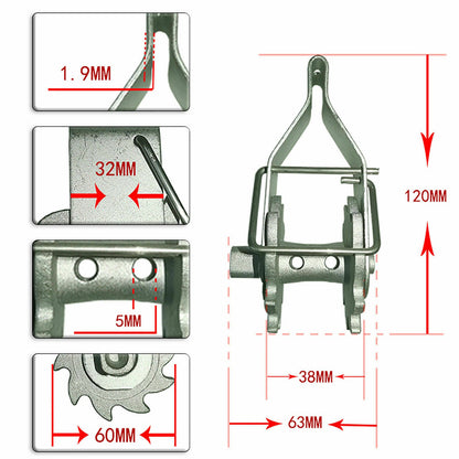 10PCS or SET INLINE RATCHET STRAINER FOR TENSIONING FENCE WIRE TENSIONER.