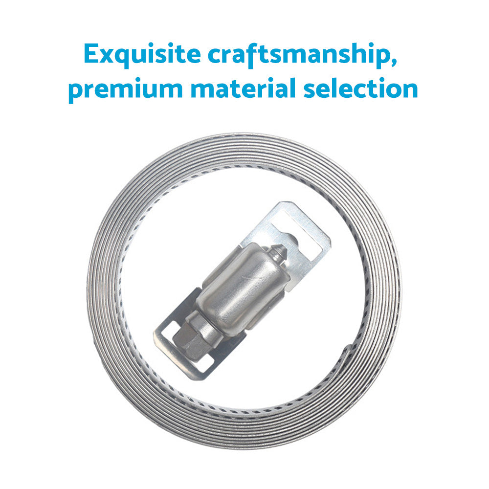 304 Stainless Steel Worm Clamp Hose Clamps with Fasteners Suitable For DIY Adjustable Use