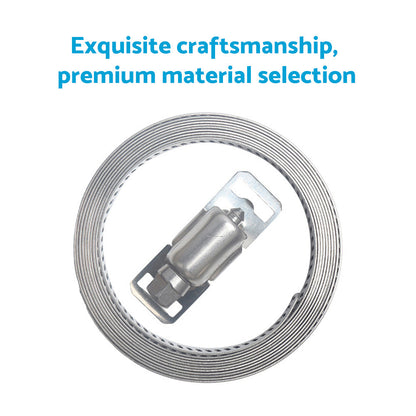 304 Stainless Steel Worm Clamp Hose Clamps with Fasteners Suitable For DIY Adjustable Use