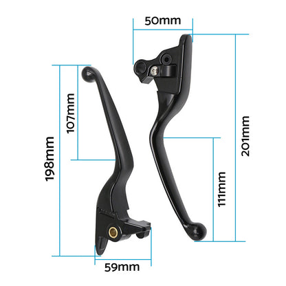 2x Brake Clutch Levers Suitable For Harley 2015-2023 Softail Slim Fat Boy.