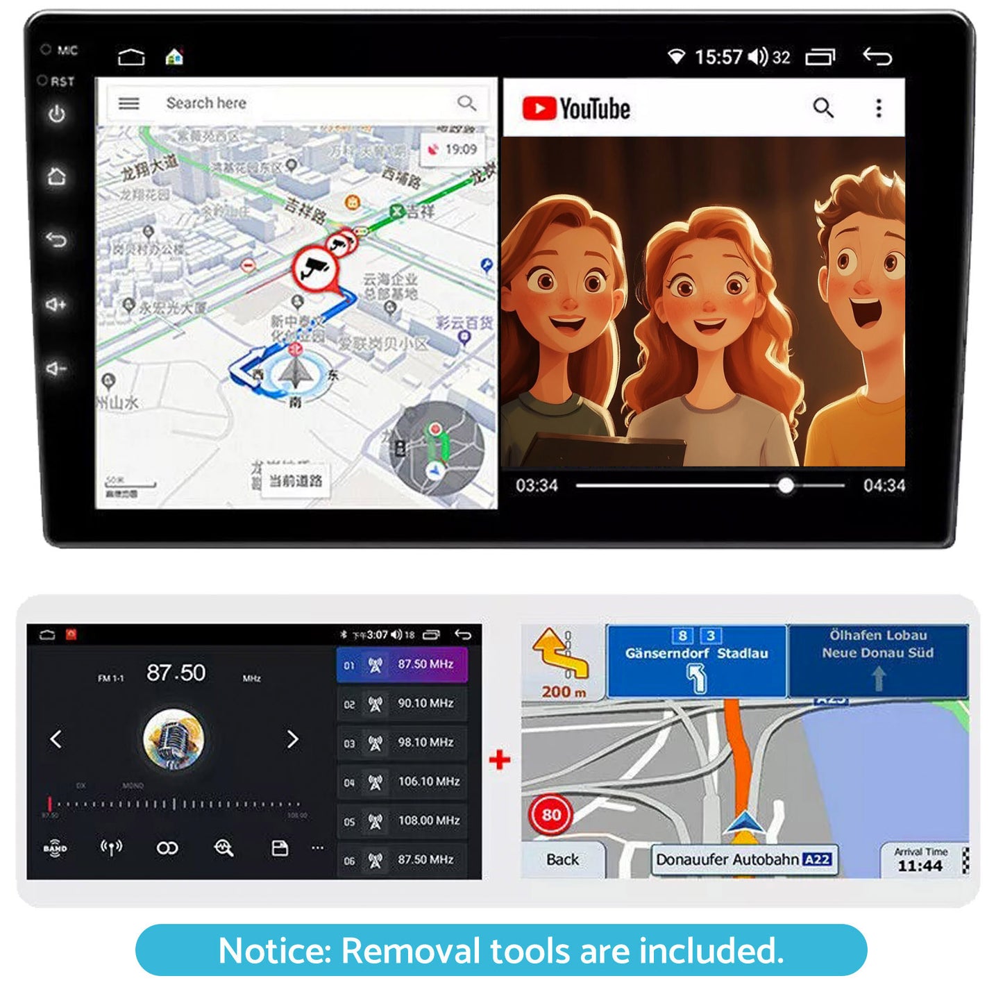 In-Dash Head Units Android Car Stereo 7'' Suitable for Nissan Navara D40