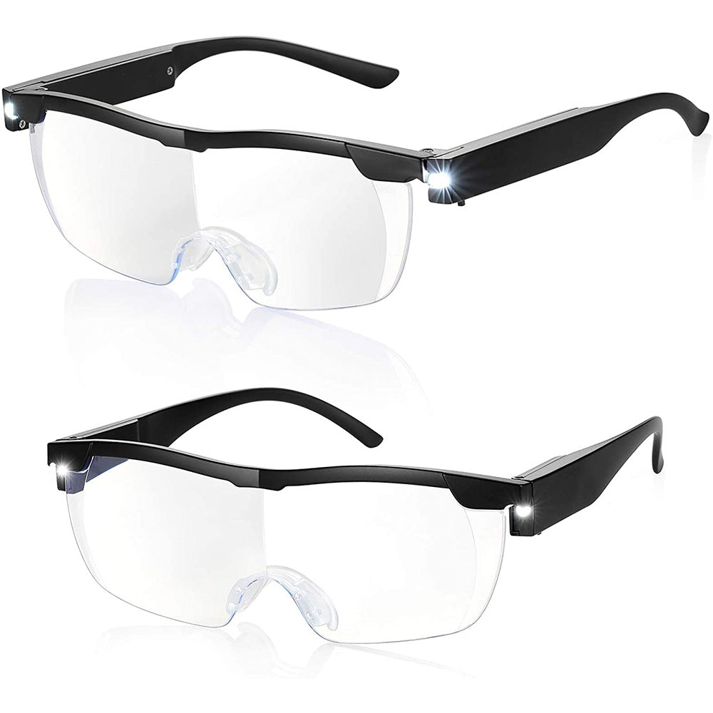 Unisex Magnifying Glasses Loupes 180percent HD Vision Magnifier With LED Lighting Lamp.