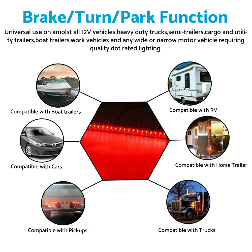 Universal 11-LED High Mount Third Brake Tail Light Suitable For Car