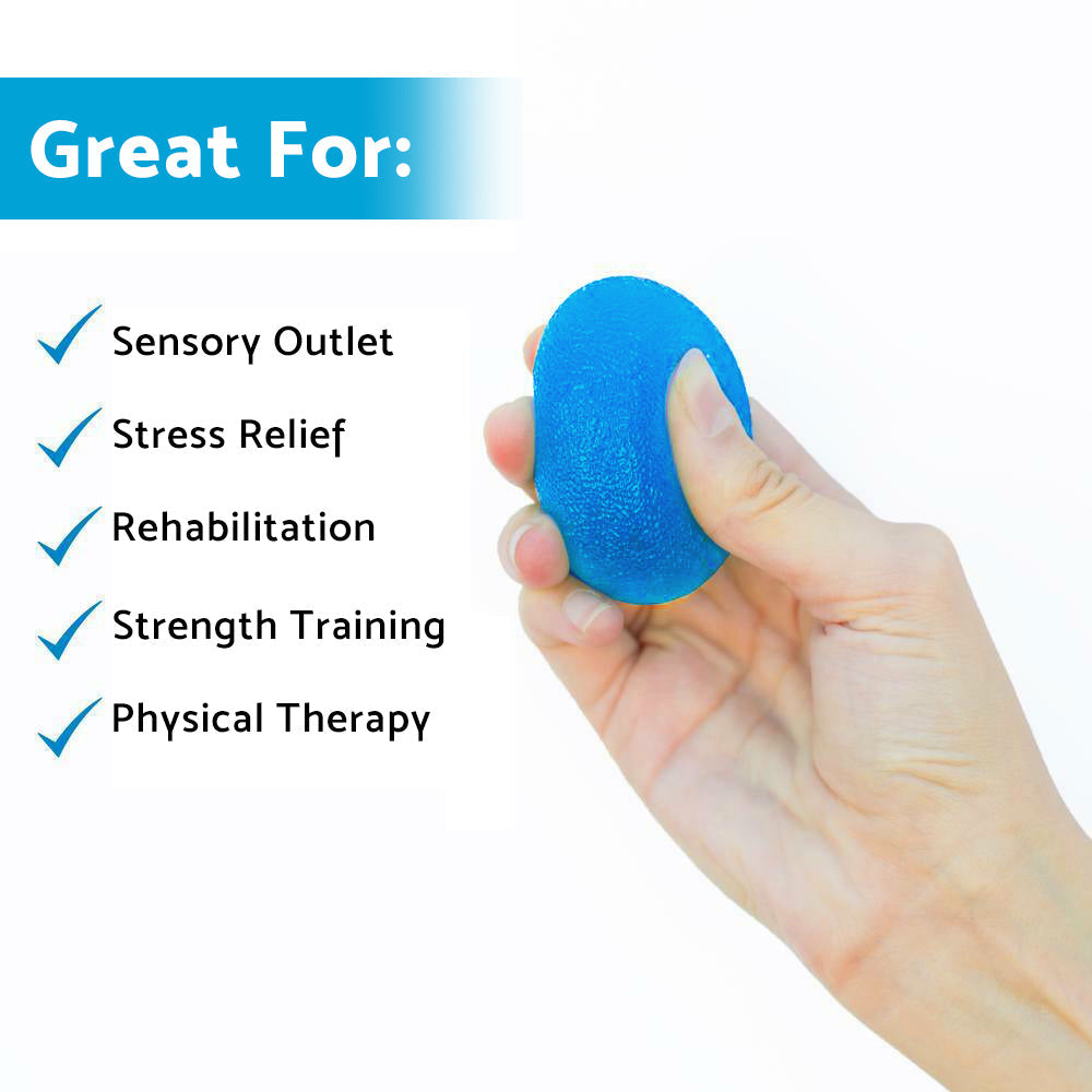Hand Therapy Stress Relief Exercise Balls Set 4x Suitable For Hand Grip Strengthening and Finger Rehabilitation.