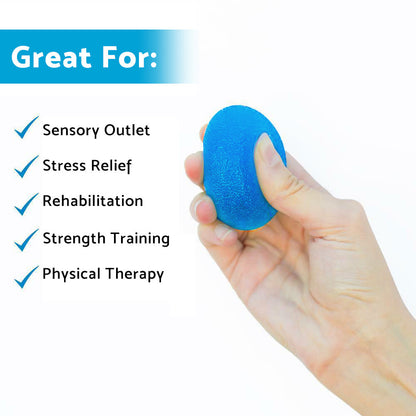 Hand Therapy Stress Relief Exercise Balls Set 4x Suitable For Hand Grip Strengthening and Finger Rehabilitation.