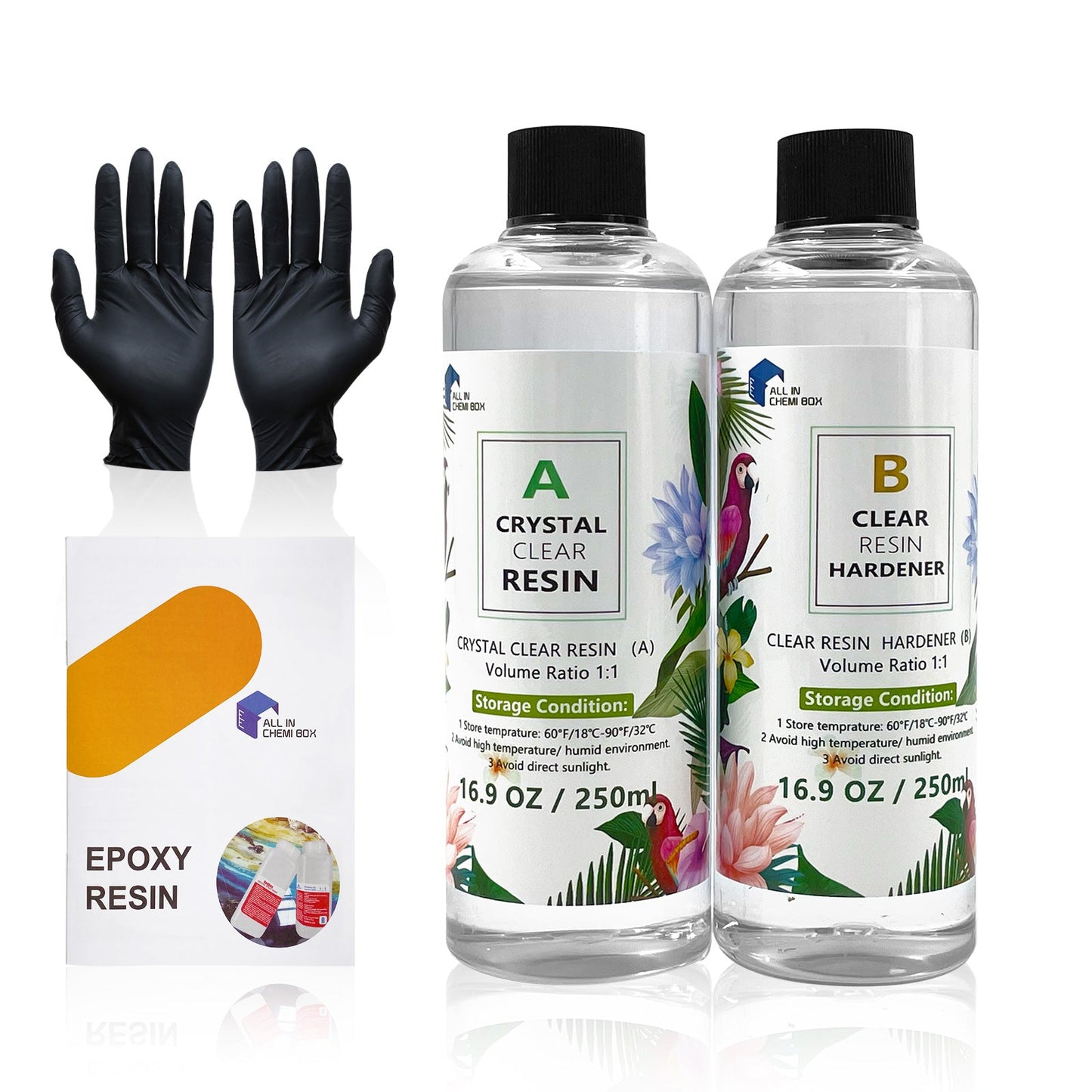 Epoxy Resin Art DIY UV Crafts Glass Water Clear Epoxy Coating 1 1 2 1 3 1 AB Kit.