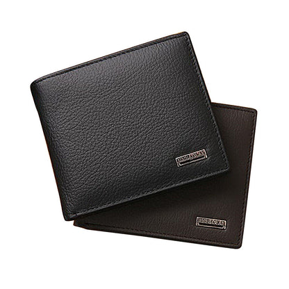 Men’s Leather Wallet Cowhide Coin Purse With Multiple Card Slots Suitable For Everyday Use.