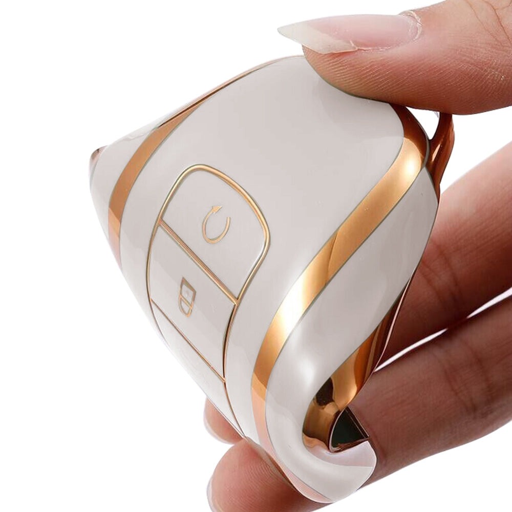 Car Remote Key Fob Case Cover Suitable For Chery Omoda 5 TPU Beige.