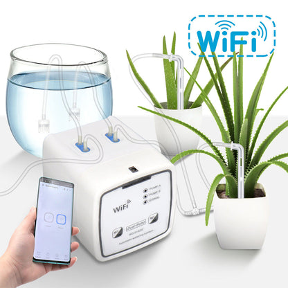 WiFi Control Watering System Double Pump Automatic Water Drip Mobile APP Control.