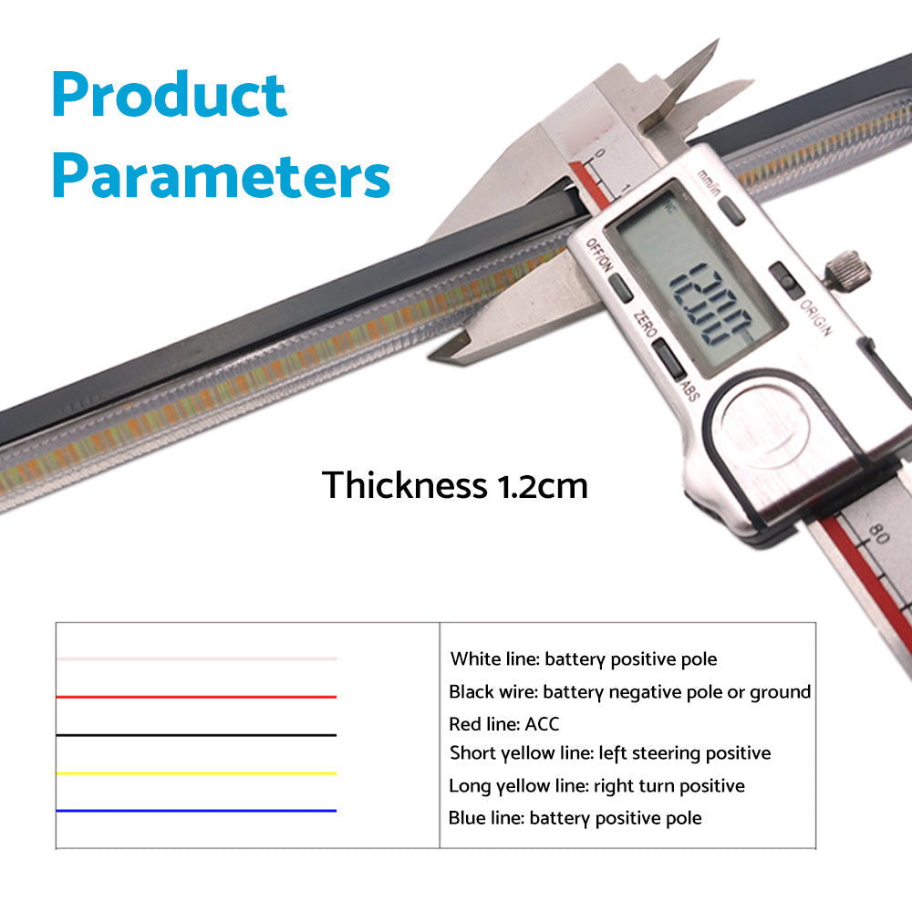 2x 15cm DRL LED Strip Lights Daytime Running Sequential Turn Signal Lamp.