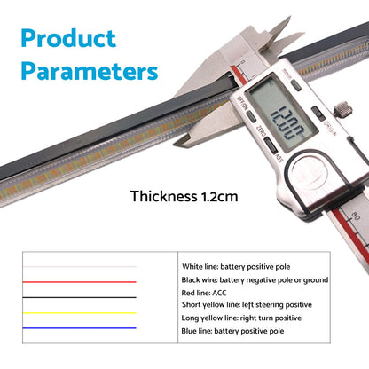 2x 15cm DRL LED Strip Lights Daytime Running Sequential Turn Signal Lamp.