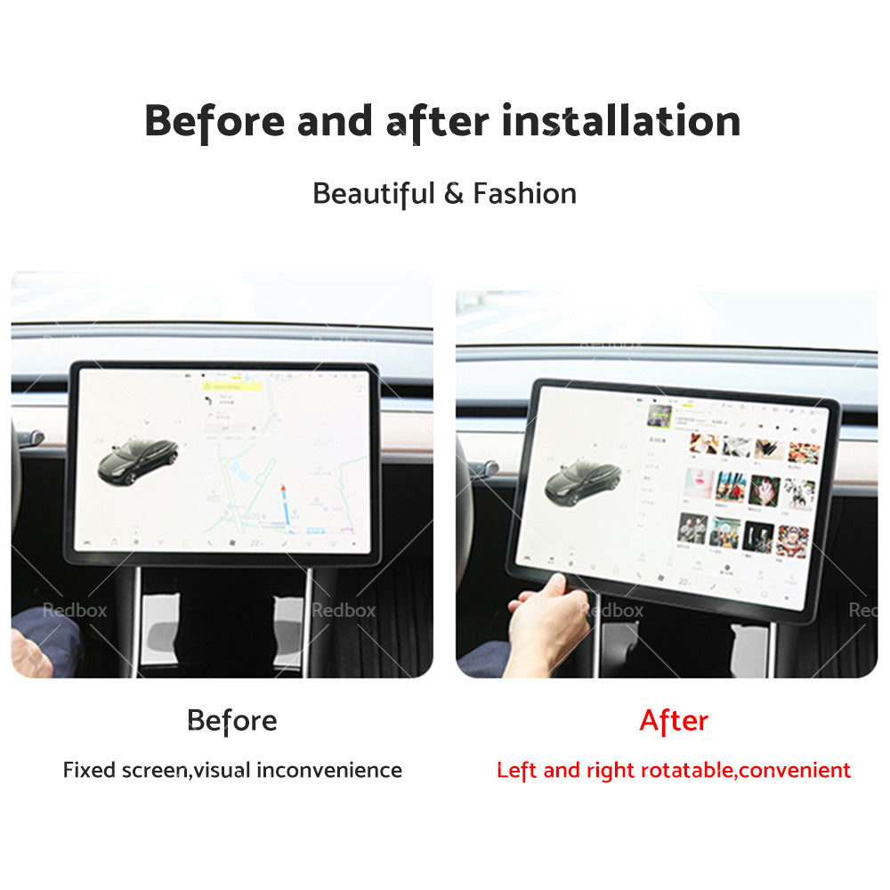 Fit Tesla Model 3 Model Y Screen Rotating Holder Navigation Vehicle Swivel Mount.