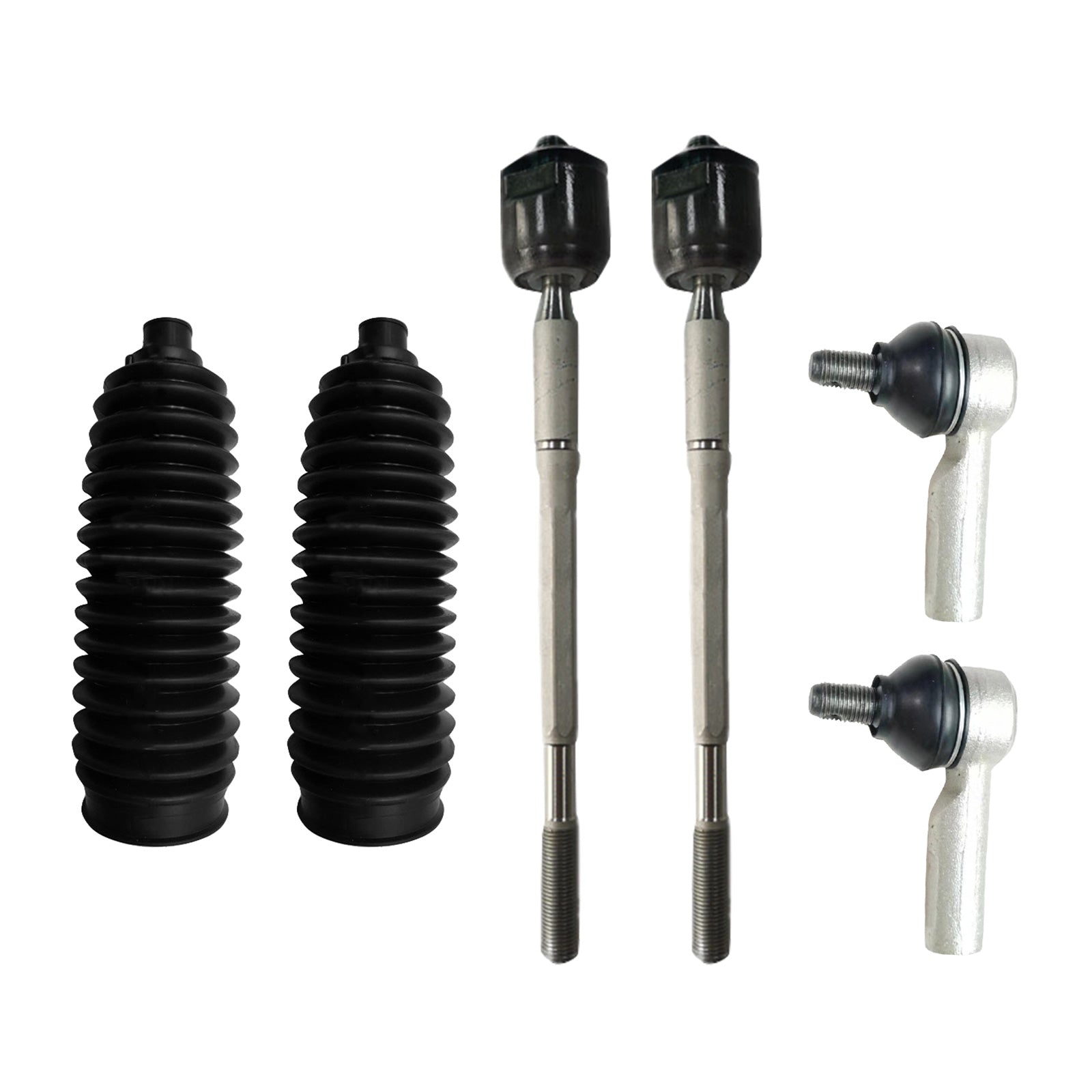 6PCS Inner Rack Tie Rod End Kit Suitablefor 05-15 Toyota Hilux 4WD GGN25R KUN26R.