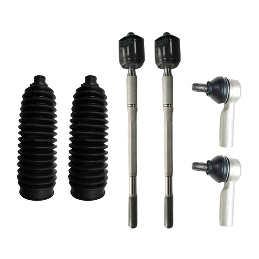 6PCS Inner Rack Tie Rod End Kit Suitablefor 05-15 Toyota Hilux 4WD GGN25R KUN26R.