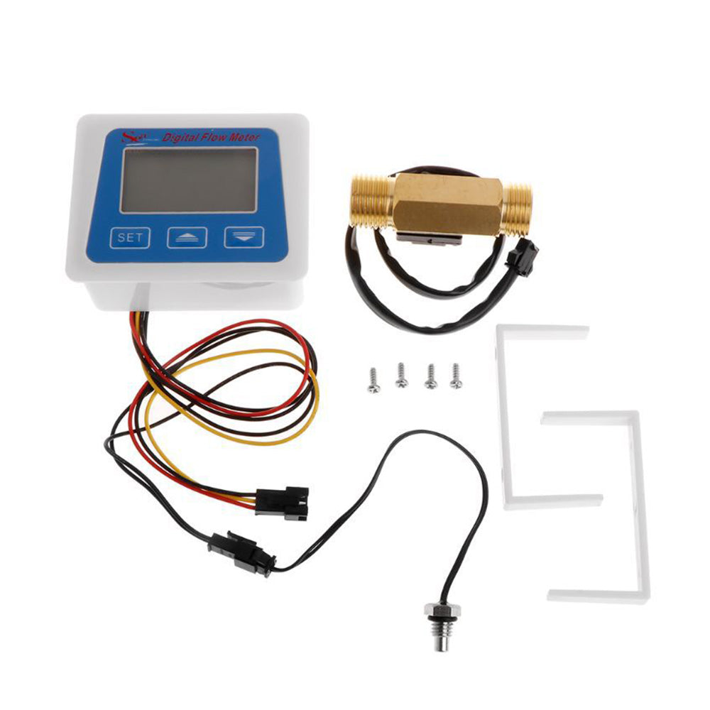 Digital LED Turbine Gauge Kerosene Fuel Water Flow Meter Sensor Meter 3 or 4 inch.