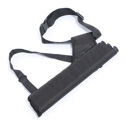 Archery Arrow Quiver Holder 3 Tube Back Waist Shoulder Strap Bag Pouch Hunting.