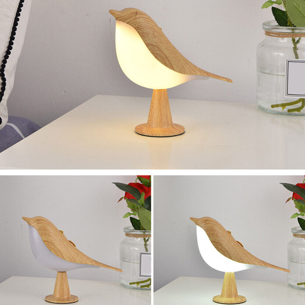 Modern Magpie Bird LED Table Lamp Touch Control Bedside Reading Night Light for Bedroom.