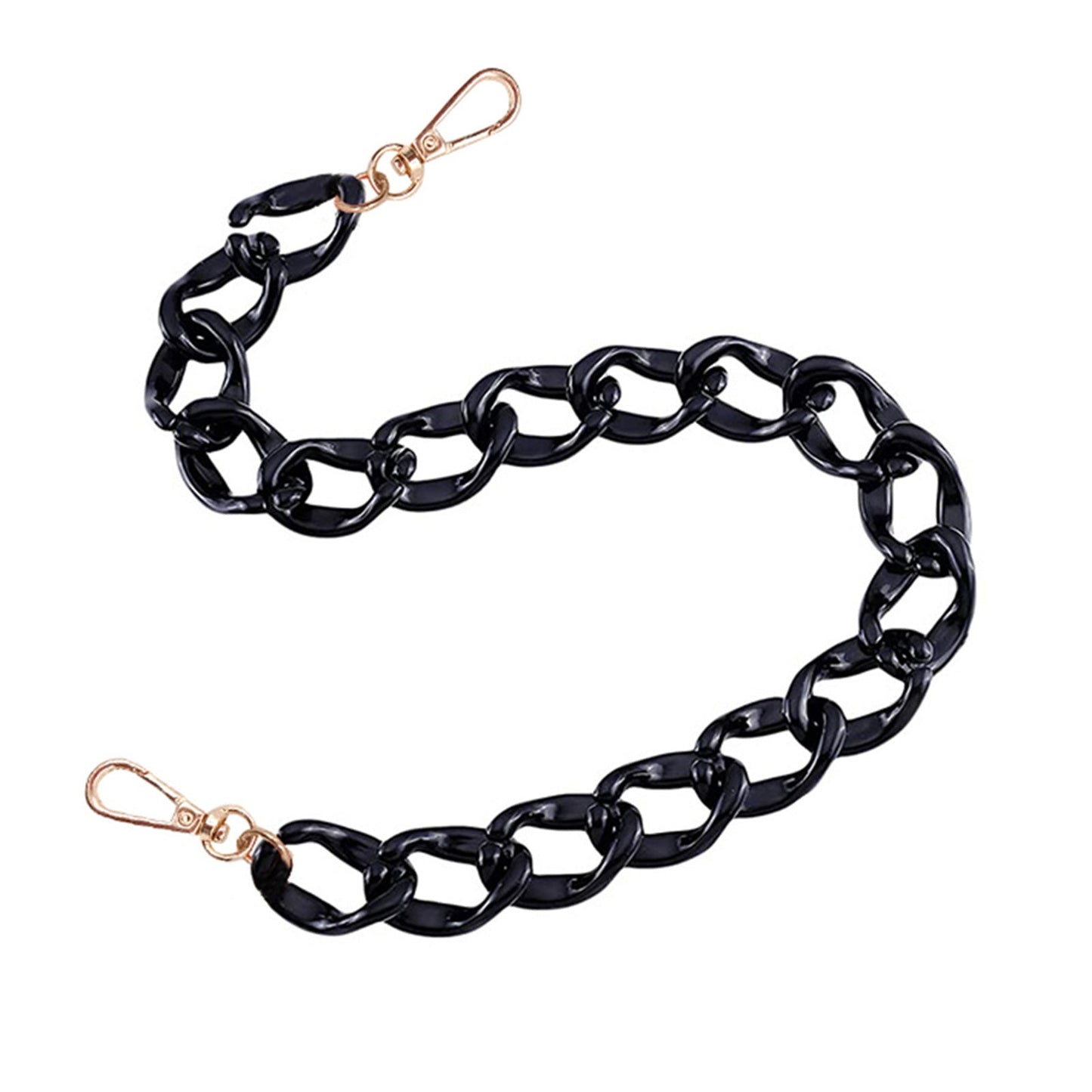 2PCS Resin Purse Chain Handle Acrylic Bag Strap Detachable Purse Clutches Handle.