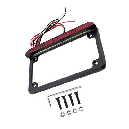 Motorcycle License Plate Frame Bracket With LED Brake Light Suitable for Harley-