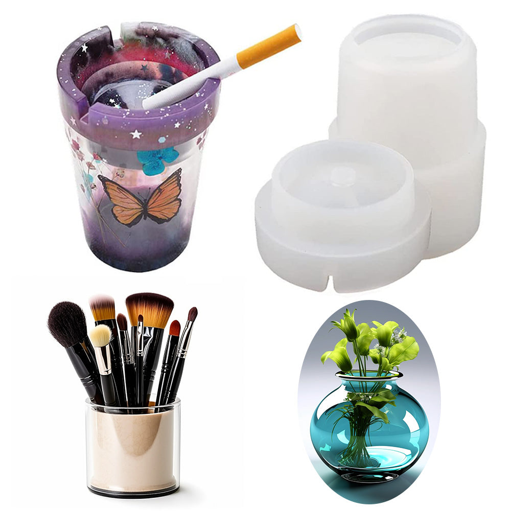 ?Silicone DIY Ashtray Epoxy Resin Mold Handmade Resin Casting DIY Home Decor.
