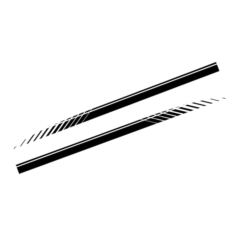 2x Racing Plaid Side Door Fender Skirt Stripes Decals Stickers Suitable for Univ