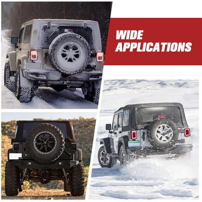 Smoked Black LED Tail Lights Rear Lamp Suitable For Jeep Wrangler JK 2007-2017