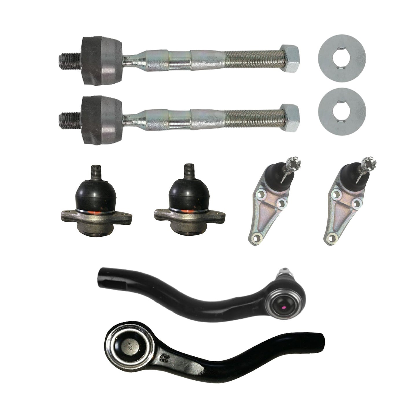 8x Steering Rack Tie Rod Ends With Ball Joints Suitable for Mitsubishi Pajero NM