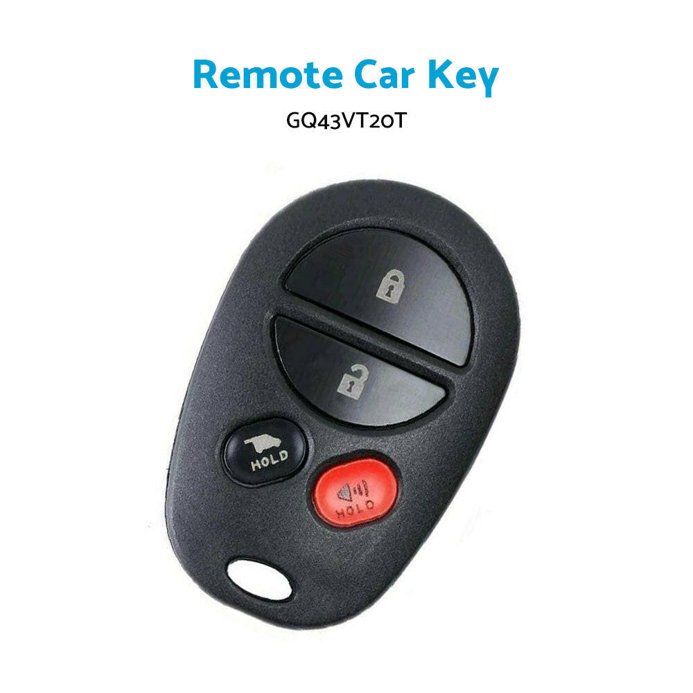 315 MHz Remote Car Key with Battery Suitable For Toyota Aurion Kluger 2006-2013.