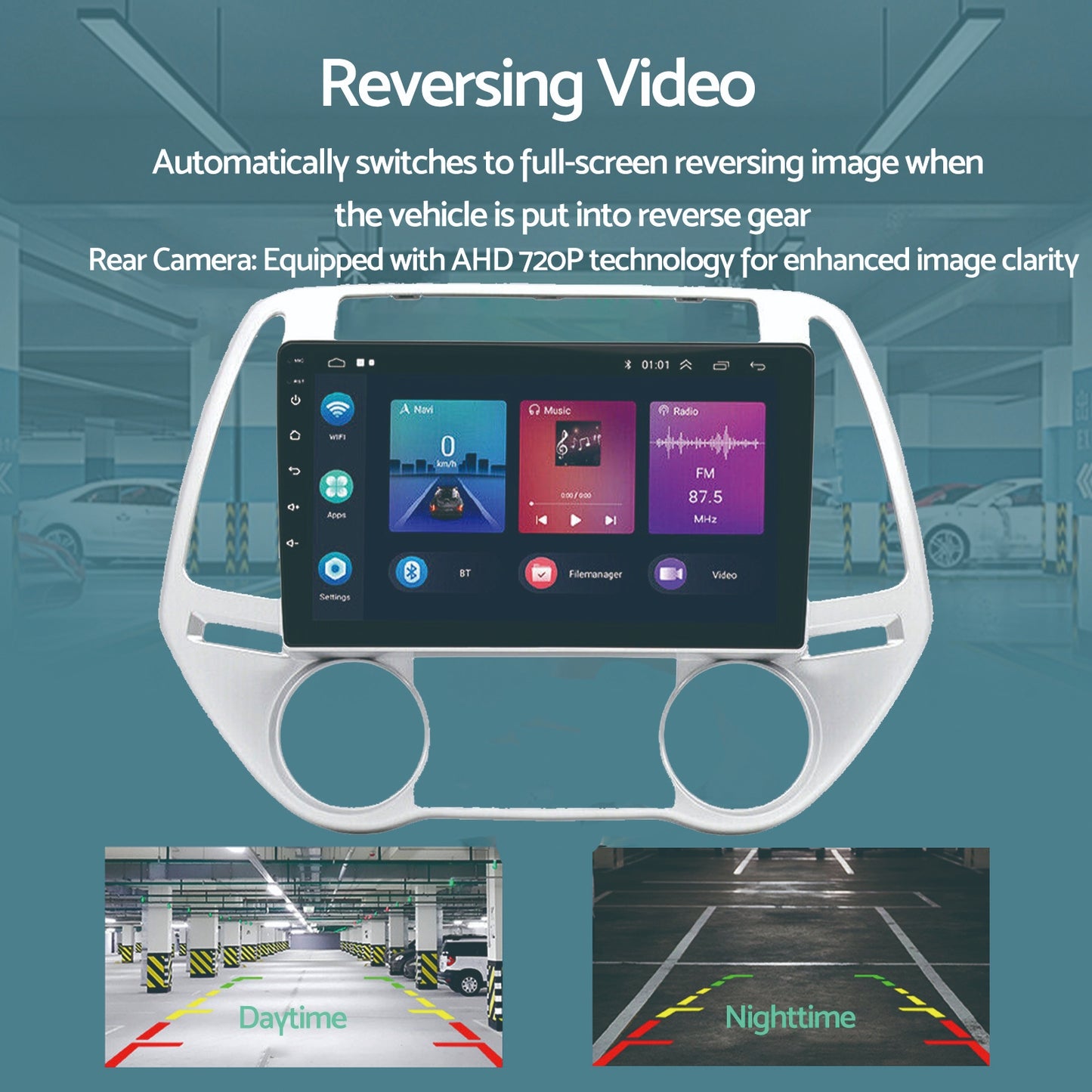 Car Radio Android 13 GPS BT Apple CarPlay Suitable for Hyundai i20 1.4L
