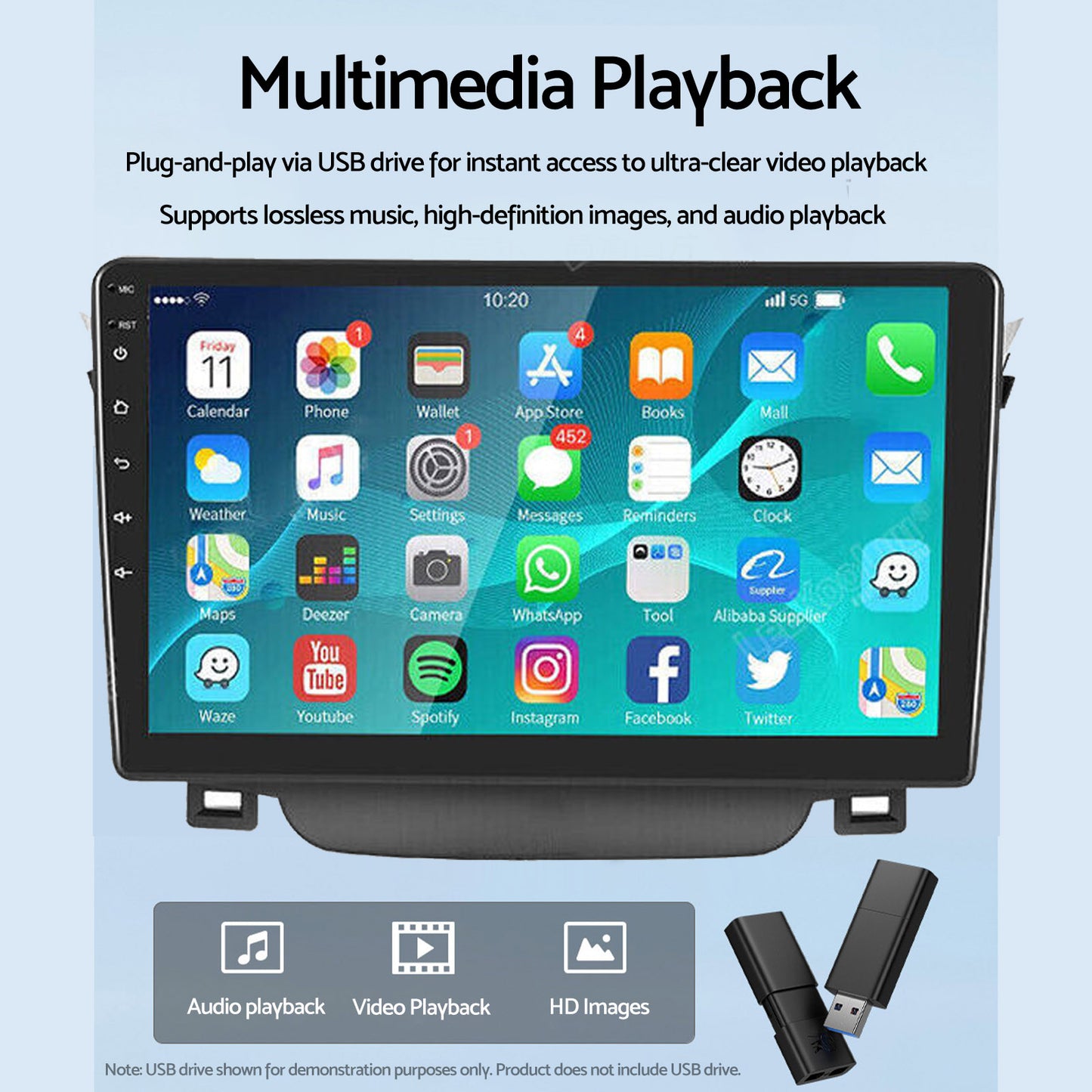 In-Dash Units 9 Inch Touch Screen Stereo CarPlay Suitable for Toyota Corolla