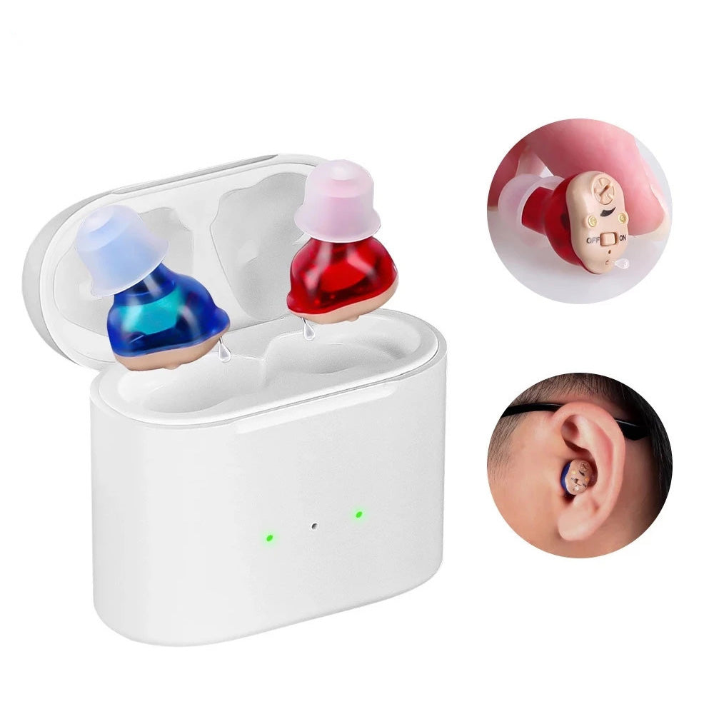 Rechargeable Hearing Aids V30 Intelligent Mini Inner Ear - Receiver in Canal.