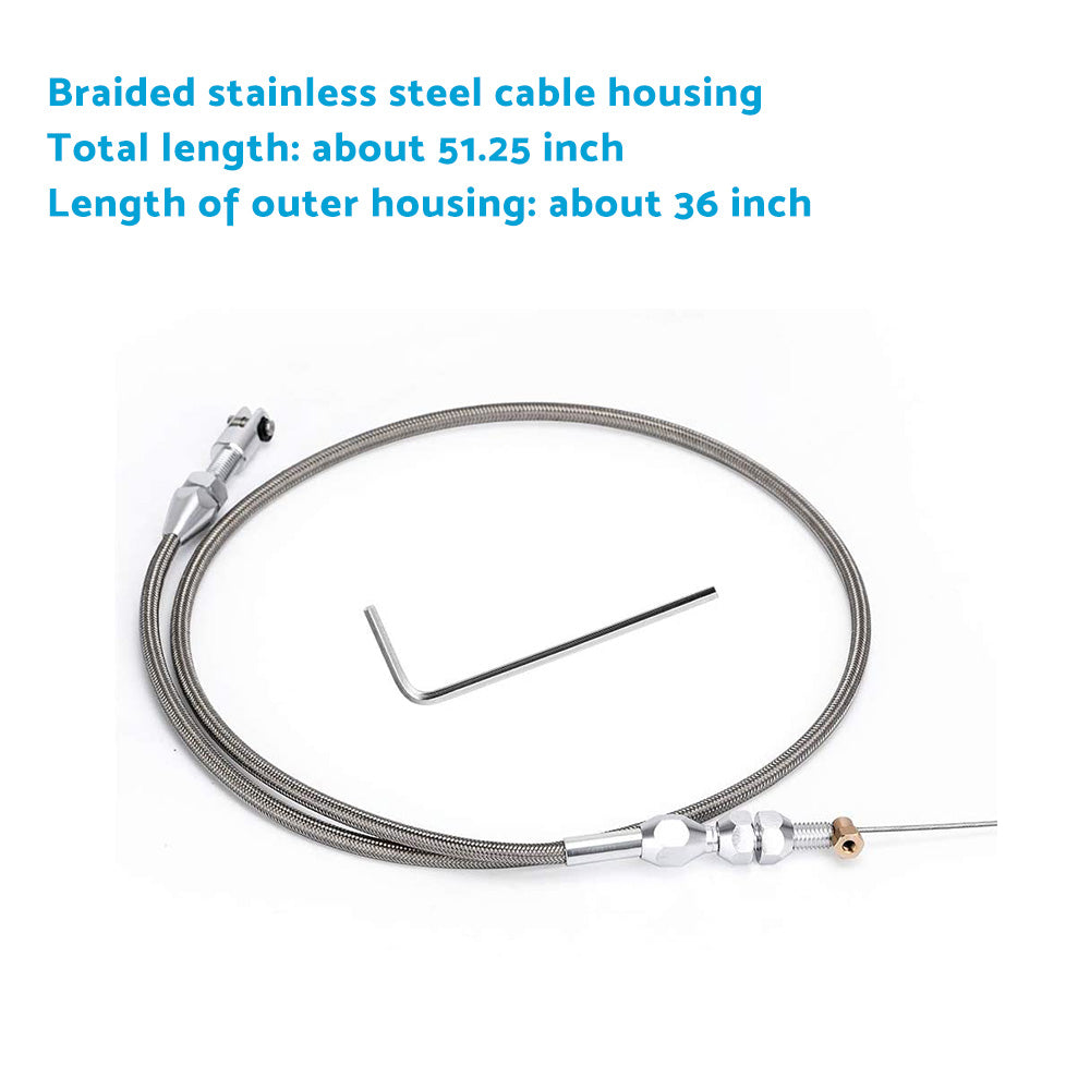 36 inch  Braided Throttle Cable Kit Suitable For 97-07 Chevrolet LS1 4. 8 5. 3 5. 7 6. 0.