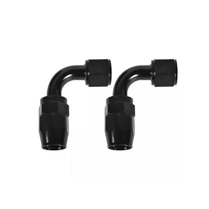 2x AN10 10 AN 90 Degree Swivel Fast Flow Oil Fuel Hose End Fitting Adaptor.