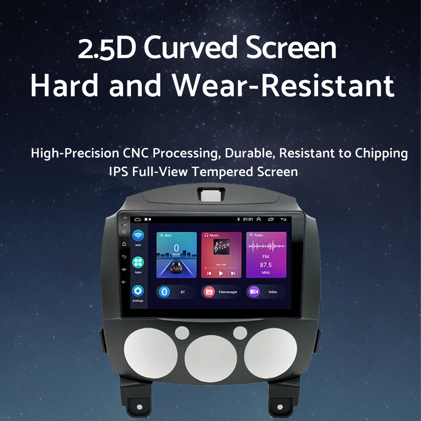 Android 13 Head Unit 9'' Apple CarPlay Bluetooth Suitable for Mazda 2