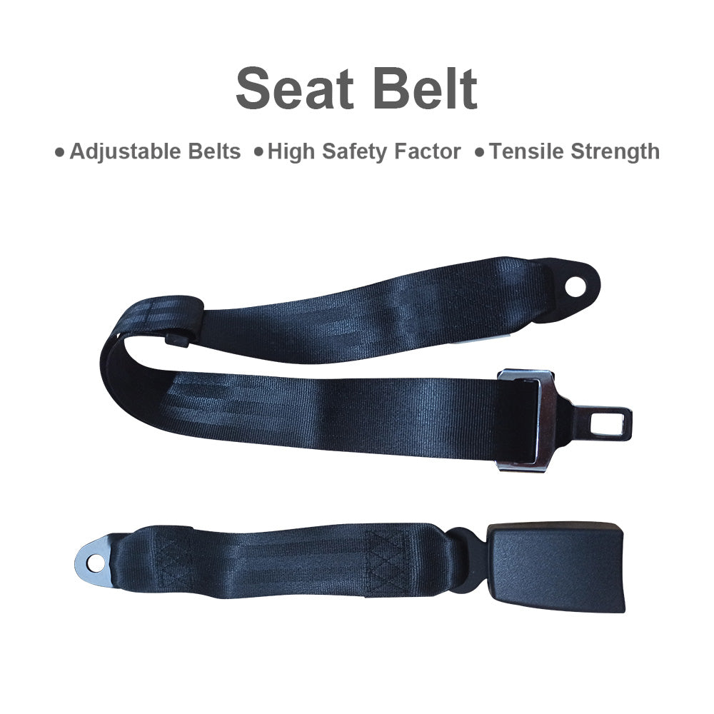 2x 2-Point Retractable Adjustable Lap Sash Seat Belt Strap Suitable for Car Truc