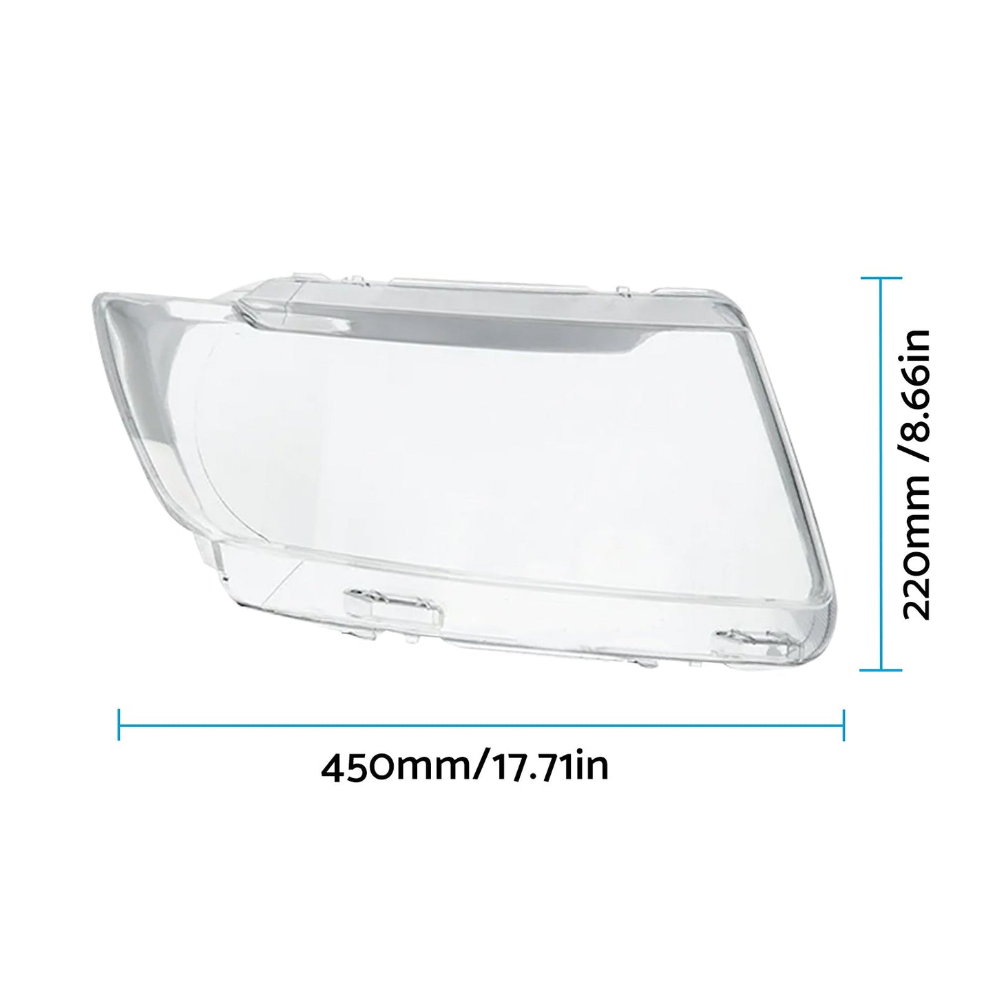 Pair of Left & Right Headlight Lens Covers Replacement Suitable For Jeep Grand Cherokee 2011-2013