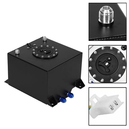 20 Gallon 80 Litre Black Aluminum Fuel Cell With Sending Unit Suitable for Unive