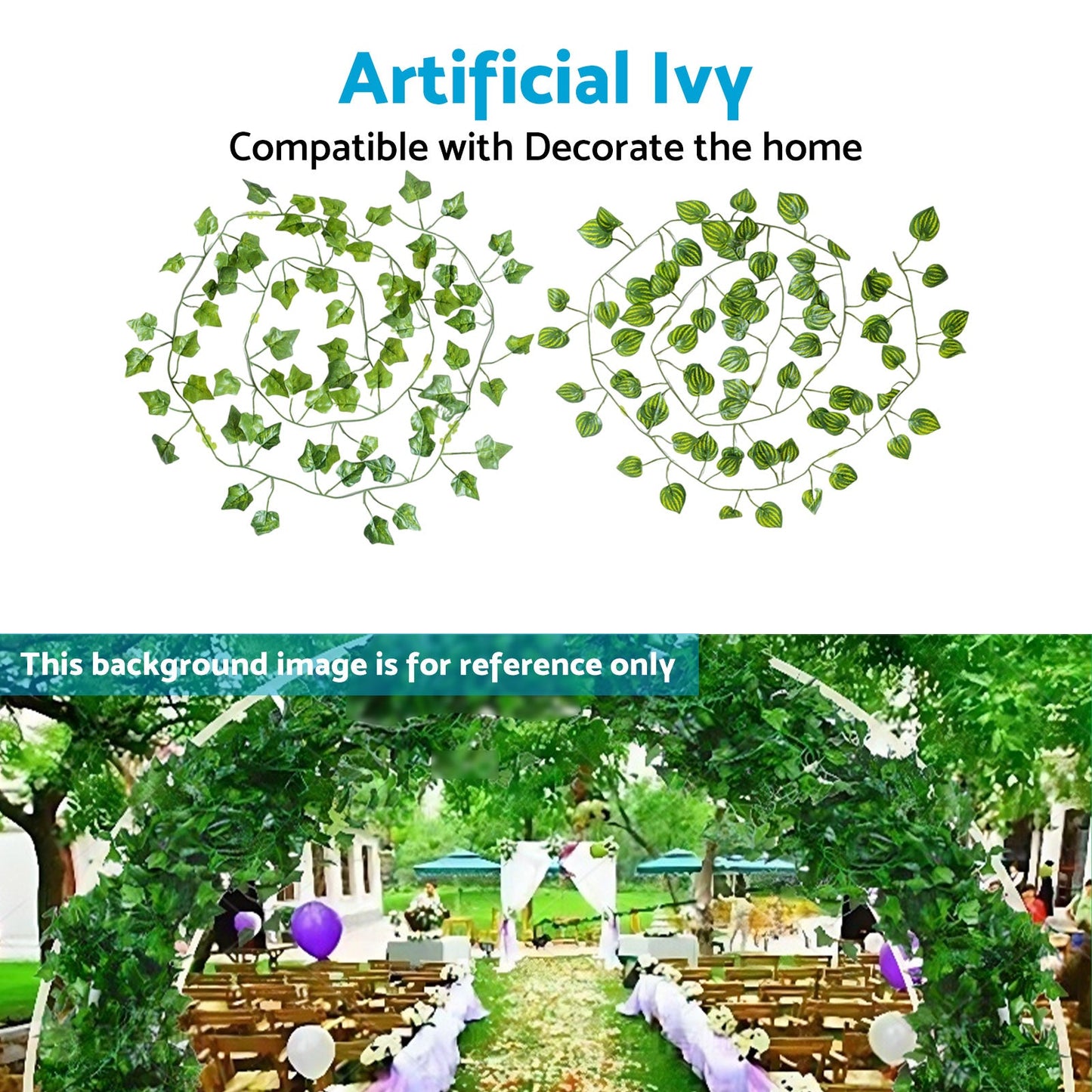 12x2M Green Plastic Artificial Ivy Suitable for Home Decoration
