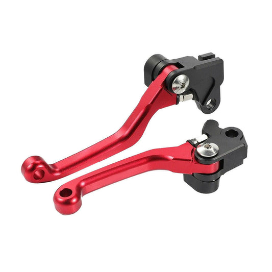 CNC Pivot Brake Clutch Levers Red Suitable For Honda XR250 / CR125R / CRF450R / CR500.