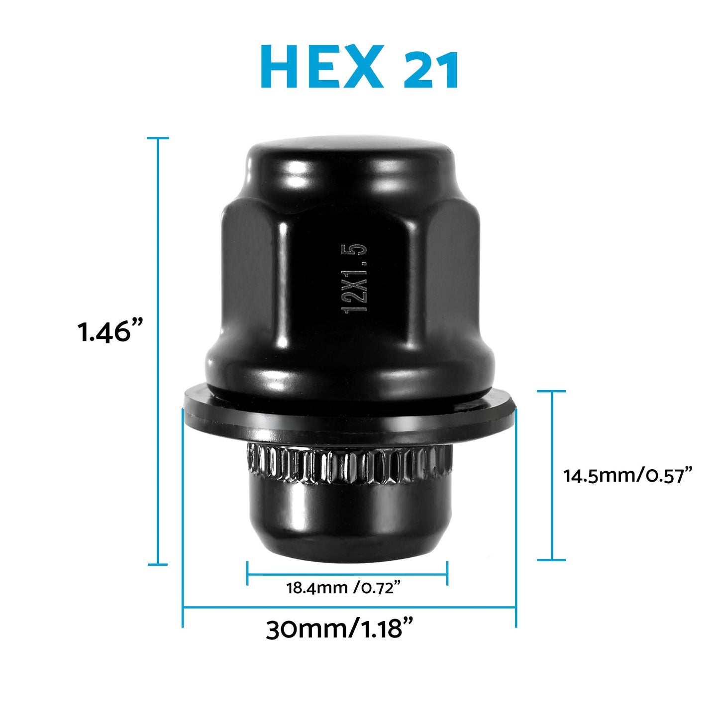 24x Alloy Wheel Lug Nuts 12x1.5mm Suitable for Toyota Landcruiser 200