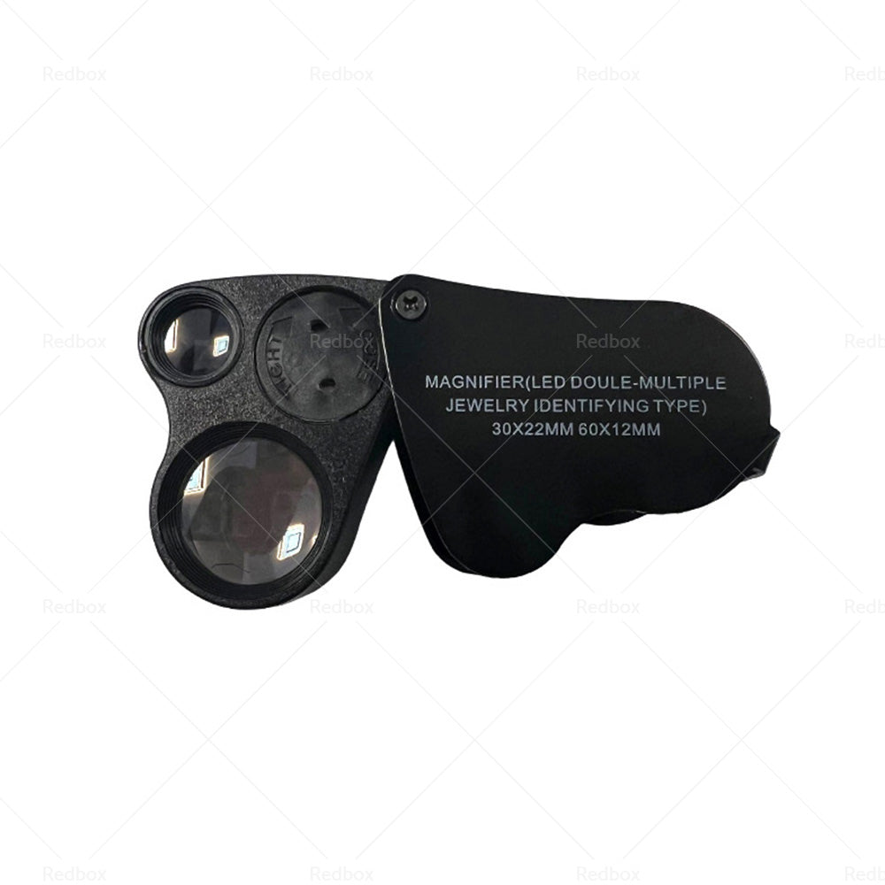 60x30mm Pocket Jeweller’s Eye Loupe Magnifier With LED Light Suitable For Jewelry